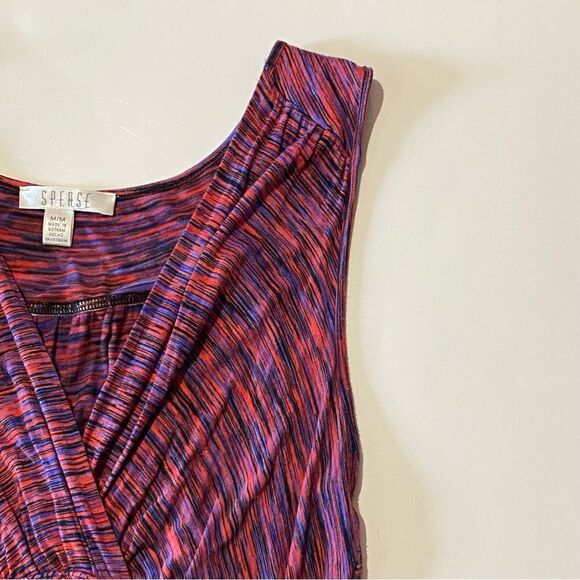 Spense Sleeveless Maxi Dress Cinched Braided Waist Faux Wrap Women's Size Medium - Picture 6 of 12